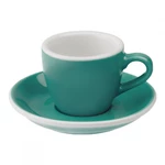 Espressotasse mit Untertasse Loveramics „Egg Teal“, 80 ml