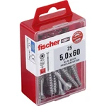 Fischer  657470 skrutka do dreva 5 mm 60 mm krížová dražka Pozidriv     glavanizované zinkom 25 ks