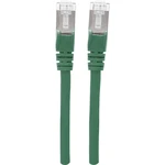 Intellinet 350655 RJ45 sieťové káble, prepojovacie káble CAT 6A S/FTP 7.50 m zelená fóliové tienenie, tienenie pletivom,