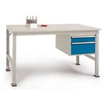 Manuflex AU5765.5012 Kompletní pracovní stůl základní Univerzální standardní s multiplex deska, Šxhxv = 2000 x 800 x 760-870 mm
