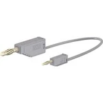 Stäubli AK205/410 měřicí kabel [lamelová zástrčka 4 mm - lamelová zástrčka 2 mm] šedá, 0.60 m