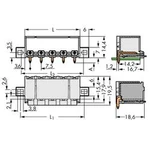 Konektor do DPS WAGO 2092-3424/005-000, 41.70 mm, pólů 4, rozteč 7.50 mm, 100 ks