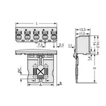 Konektor do DPS WAGO 2092-3105/002-000, 39.00 mm, pólů 5, rozteč 7.50 mm, 100 ks