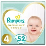 Pampers Premium Care S4 Jumbo 52 Ks