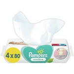 Pampers Sensitive vlhčené čisticí ubrousky pro děti pro citlivou pokožku 4x80 ks