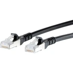 Metz Connect 1308451000-E RJ45 sieťové káble, prepojovacie káble CAT 6A S/FTP 1.00 m čierna s ochranou 1 ks