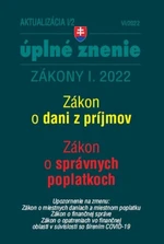 Aktualizácia I/2 2022 – daňové a účtovné zákony