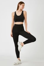 Koton női varrás részletes magas derékú sportleggings