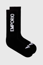 Ponožky Emporio Armani Underwear 2-pak pánske, čierna farba, 303122 4R300