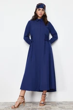 Trendyol Navy Blue Front Tie Detailed Woven Dress