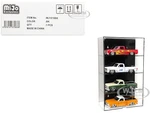 Showcase 4 Car Display Case Wall Mount with Black Back Panel "Mijo Exclusives" for 1/24-1/25 Scale Models