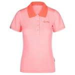 Light pink women's functional polo shirt Kilpi COLLAR-W