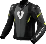 Rev'it! Jacket Control Black/Neon Yellow 56 Chaqueta de cuero