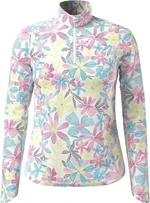 Callaway Womens Chev Floral Sun Protection Brilliant White L Polo