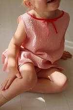 Detská bavlnená blúzka Konges Sløjd ružová farba, jednofarebná