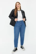 Trendyol Curve Dark Blue High Waist Mom Jeans