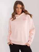 Light pink loose women's sweatshirt SUBLEVEL