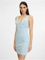 Light blue women's denim mini dress Guess Aida - Women