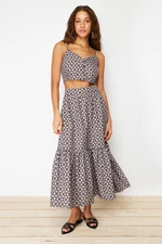 Trendyol Multicolor Patterned Flared Maxi Length Woven Skirt