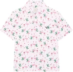 Callaway Boys All Over Flamingo Printed Polo Bright White M Polo košile