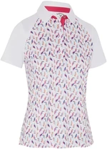 Callaway Birdie/Eagle Printed Short Sleeve Womens Polo Brilliant White 2XL Polo košile