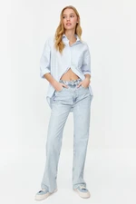 Trendyol Light Blue High Waist Wide Leg Jeans