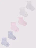 Yoclub Kids's Baby Girls' Turn Cuff Cotton Socks 3-Pack SKA-0009G-0000-002