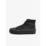 Black Mens Ankle Sneakers with Suede Details Diesel - Men