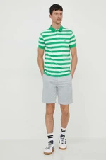 Bavlnené polo tričko Polo Ralph Lauren zelená farba,vzorovaný,710934552