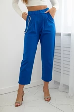 New punto trousers with a cornflower blue chain