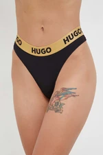 Tanga HUGO černá barva, 50480166