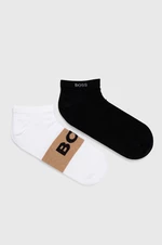 Ponožky BOSS (2-pack) pánské, béžová barva, 50467747
