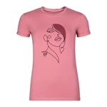 Pink women's T-shirt with NAX GAMMA print