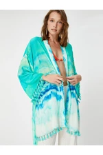 Koton Şahika Ercümen X Cotton - Belted Viscose Kimono