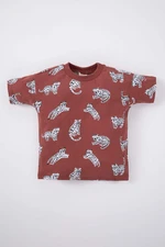 DEFACTO Baby Boy Regular Fit Animal Patterned Short Sleeve T-Shirt