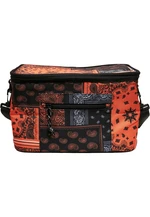 Bandana Patchwork Print Black/Orange Cooler Bag