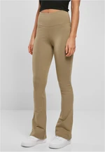 Women's Organic Stretch Bootcut Jersey Khaki Leggings