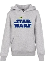 Children's Star Wars Blue Logo Hoody Heather Grey