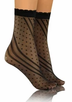 Sesto Senso Fashion vzor 03 pikot Dámské ponožky Univerzální černá