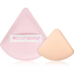 Brushworks Triangular Powder Puff Duo pěnový aplikátor na make-up