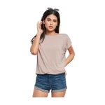 Women's T-shirt with extended shoulder powder pink