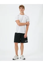 Koton Sports Shorts Slogan Printed, Pocket Detailed, Lace-Up Waist.