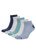 DEFACTO Men's Cotton 5 Pack Booties Socks