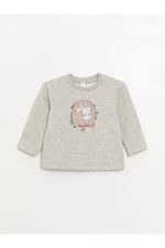 LC Waikiki Crew Neck Printed Sweatshirt for Baby Girl