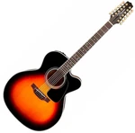 Takamine P6JC-12 Brown Sunburst Chitarra Semiacustica 12 Corde