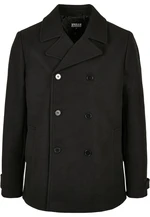 Klasický černý kabát Pea Coat