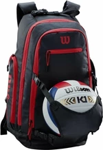 Wilson Indoor Volleyball Backpack Negru/Roșu Rucsac Accesorii pentru jocuri cu mingea
