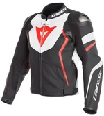 Dainese Avro 4 Black Matt/White/Fluo Red 50 Chaqueta de cuero