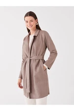 LC Waikiki Women's Trench Coat with Jacket Collar Straight Long Sleeve