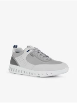 Light Grey Men's Suede Sneakers Geox Outstream - Men's